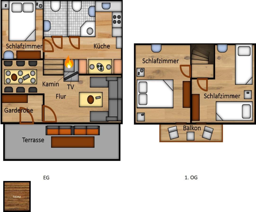 Ferienhaus Bei Simone Mit Sauna Kirchheim  Ngoại thất bức ảnh